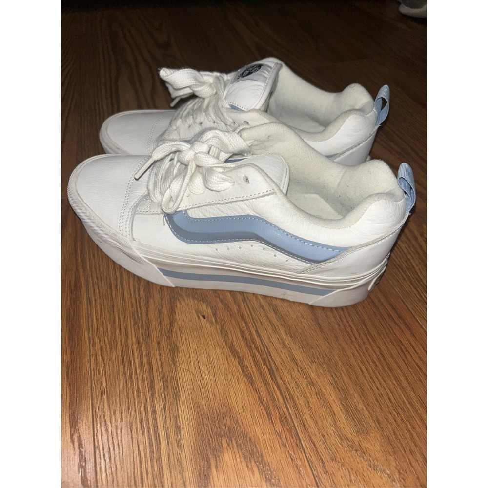 VANS Knu Stack Platform Lift Shoes Periwinkle White Shoes Unisex W 10 M 8.5